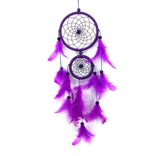 Pingente de penas para penas sonho roxo, decoração de penas com penas para penas sonho de sonho, decoração criativa para penas de toques