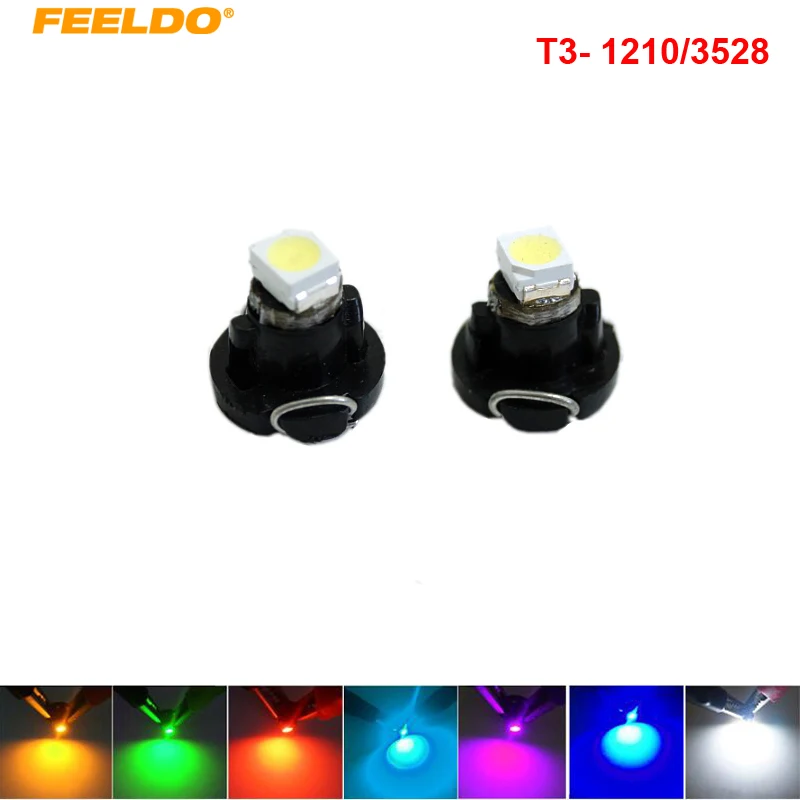 FEELDO 4 шт. DC12V T3 1210 3528 чип 1 светодиодный измеритель приборной панели автомобиля