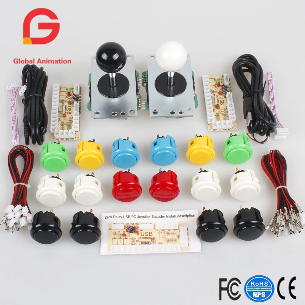 

Classic 2 Player Sanwa Arcade Video Games Kit DIY Bundle For PC Joystick & Raspberry Pi RetroPie DIY Projects & Mame Jamma Parts