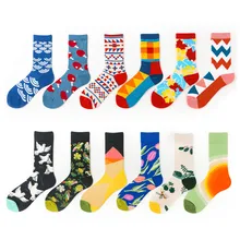 Харадзюку Уникальные Морские продукты печати узорные забавные Женские носочки счастливые носки полосатые скейтборд лодыжки носки Европейский унисекс шик Sox