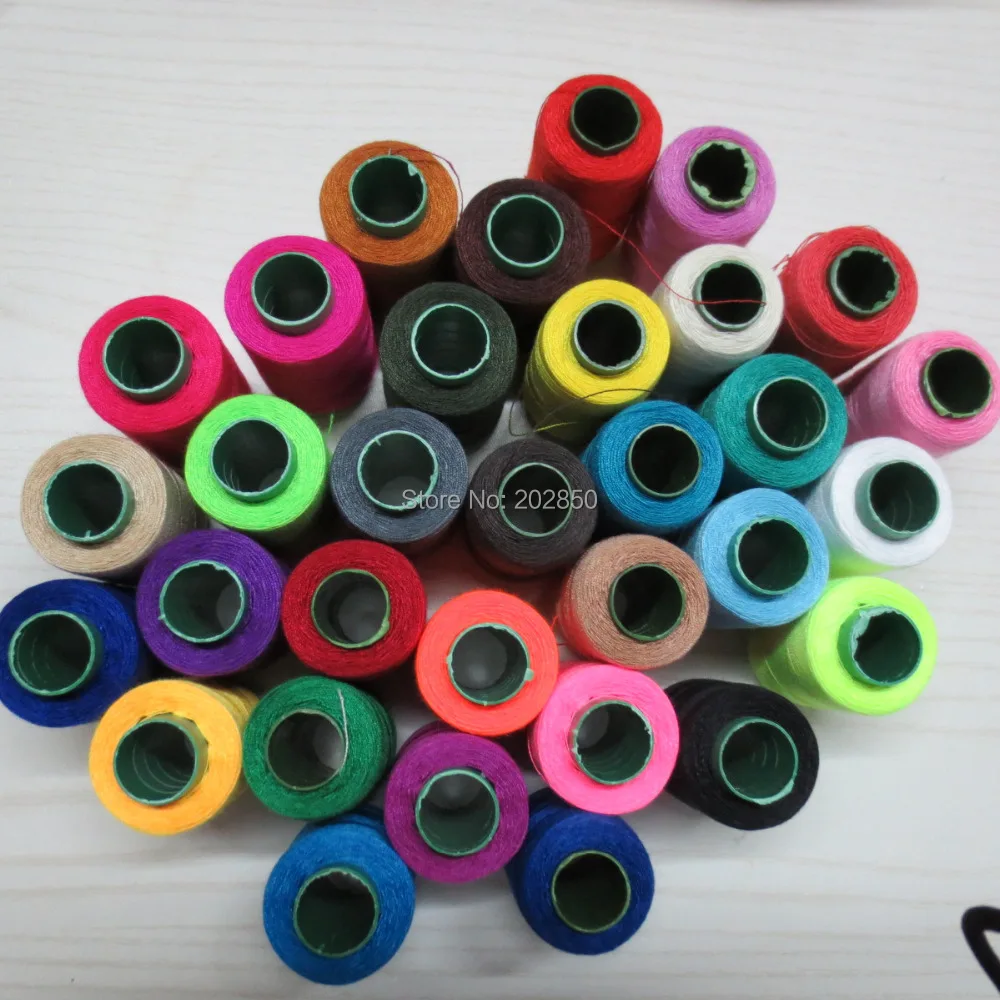 Sewing Machine Embroidery Thread 36 Spools Color Lots Durable Polyester DIY Mend