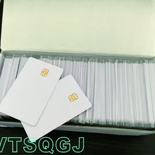 50 шт. ISO 7816 пустой белый ПВХ чип CR80 стандартный размер SLE4442 пластиковые Контактные Смарт-Карты