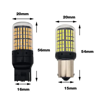 

12V T20 S25 1156 1157 3014 144SMD LED Turn Signal Lights Bulb Canbus No Error Fog Light