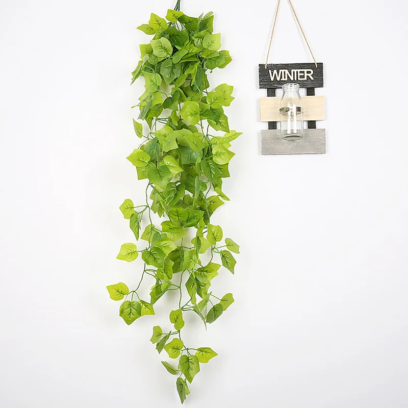 

1 M Artificial Flowers Ivy Green Leaf Plants wedding decoration Vine Fake Foliage Home Decor Plastic Artificial Flower Rattan