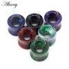 Alisouy-Tunnel d'oreille creux coloré en acrylique, 2 pièces, Piercing 6mm-14mm à Double évasé pour les bijoux unisexes ► Photo 2/6