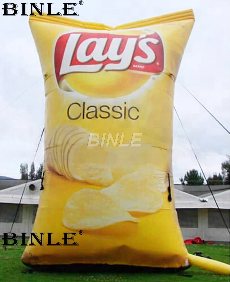 Customized Advertising Inflatable Potato Chips Packing Inflatable Chips