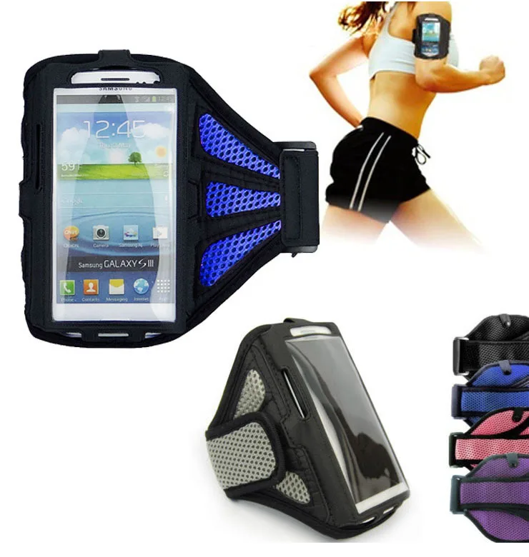 التنفس ثقوب الجري الرياضية GYM الشارة حامل أجهزة سامسونج غالاكسي S7 S6 S5 i9600 S4 i9500 S3 i9300