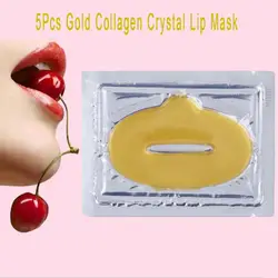 5 шт./лот Золотой Sexy Кристалл Маски для губ Для женщин мембрана для губ коллагеновая маска для губ сущность пухлые Essentials маска для губ