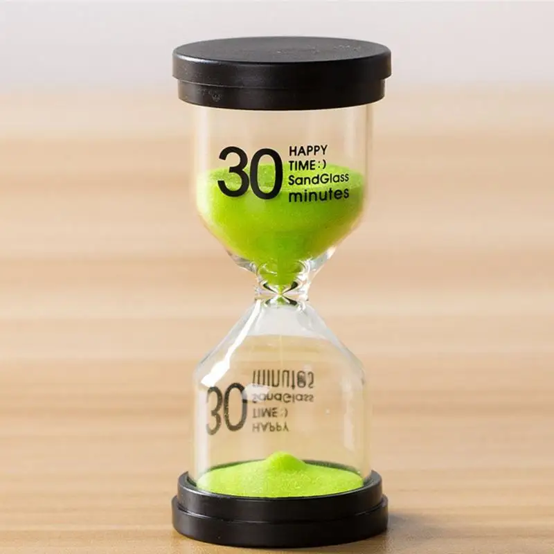 5/10/15/30 Minutes Hourglass Sand Timer Color Glass Sandglass Sand Clock Children Kids Gift Home Decoration