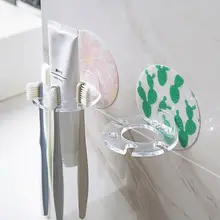 1 шт. кактус пластик 5 стоек держатель для зубной пасты и для зубной щетки стеллаж для хранения бритва зубная щетка диспенсер домашняя ванная комната настенное крепление