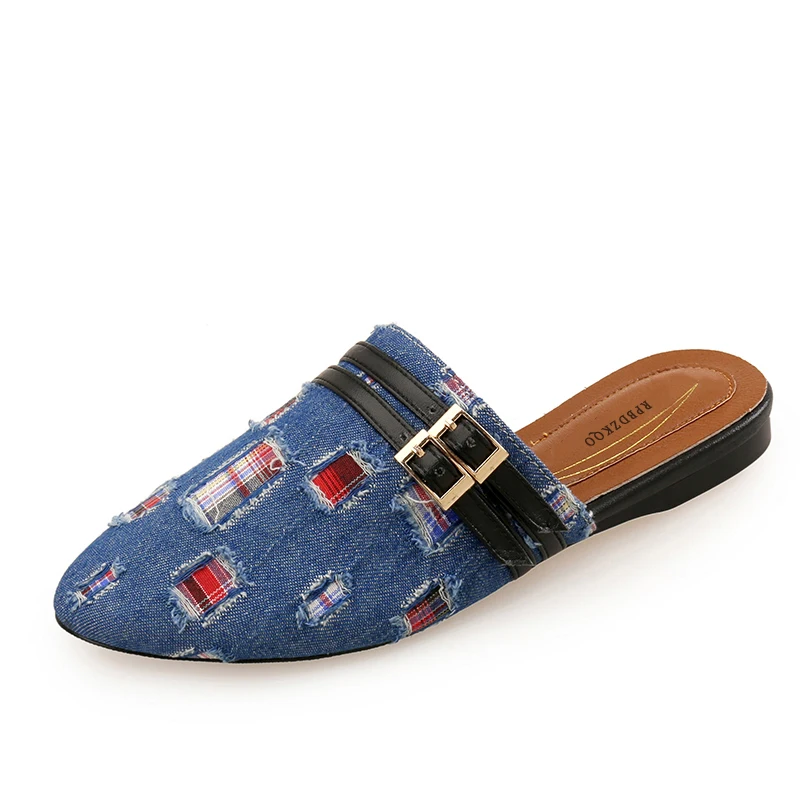 ladies navy mules