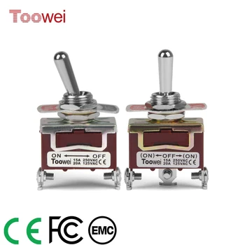 

Rocker Toggle Switch 15A 250V 20A 125V SPST SPDT 2 3 Pin Screw Type ON/ OFF ON/OFF/ON CE FCC EMC Certificate For Boat Car Home