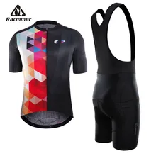 Racmmer, набор велосипедных Джерси PRO TEAM AERO, Мужская велосипедная одежда, дышащая, анти-УФ, велосипедная одежда/Одежда для велоспорта с коротким рукавом