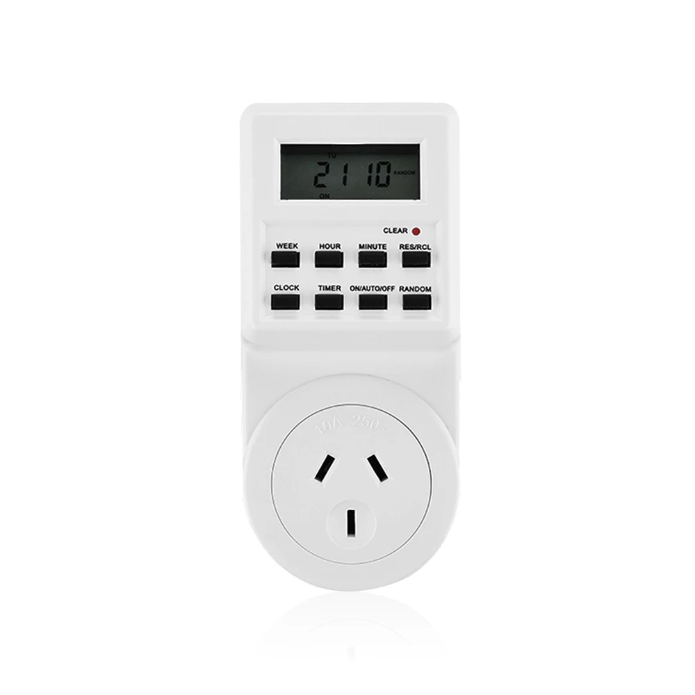 АС Plug цифровой таймер переключатель гнездо TM03 плагин Стиль большой ЖК дисплей Smart