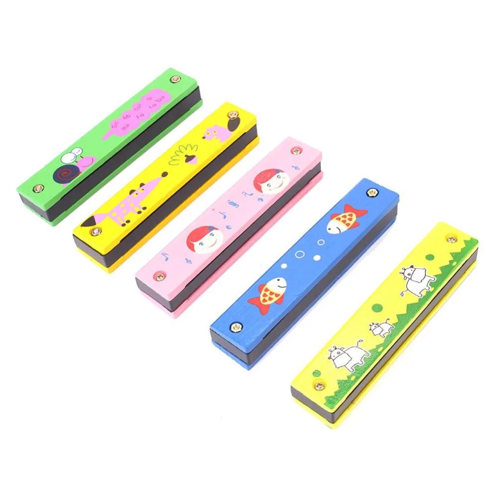 Wooden Painting Harmonica Kids Enlightenment Learining font b Musical b font font b Instrument b font