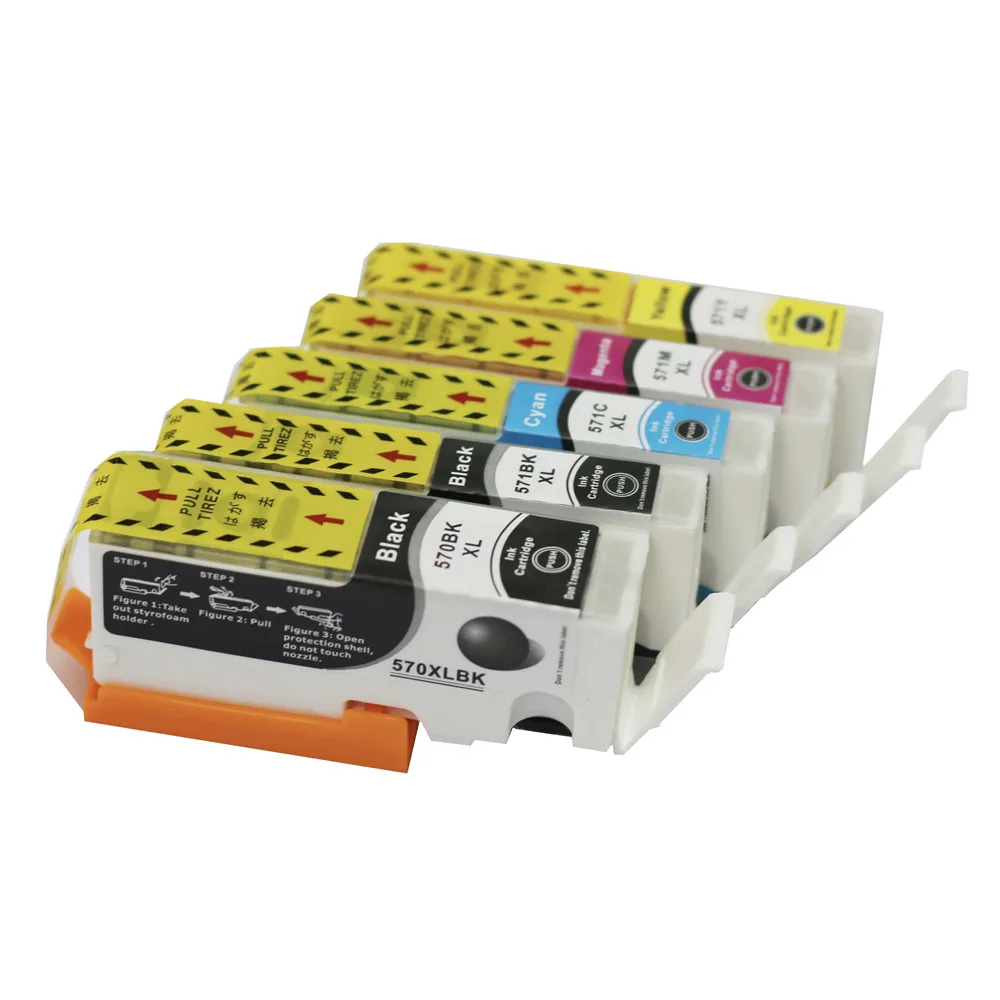 15pcs PGI570XL CLI571XL Ink Cartridges Compatible for Canon Pixma