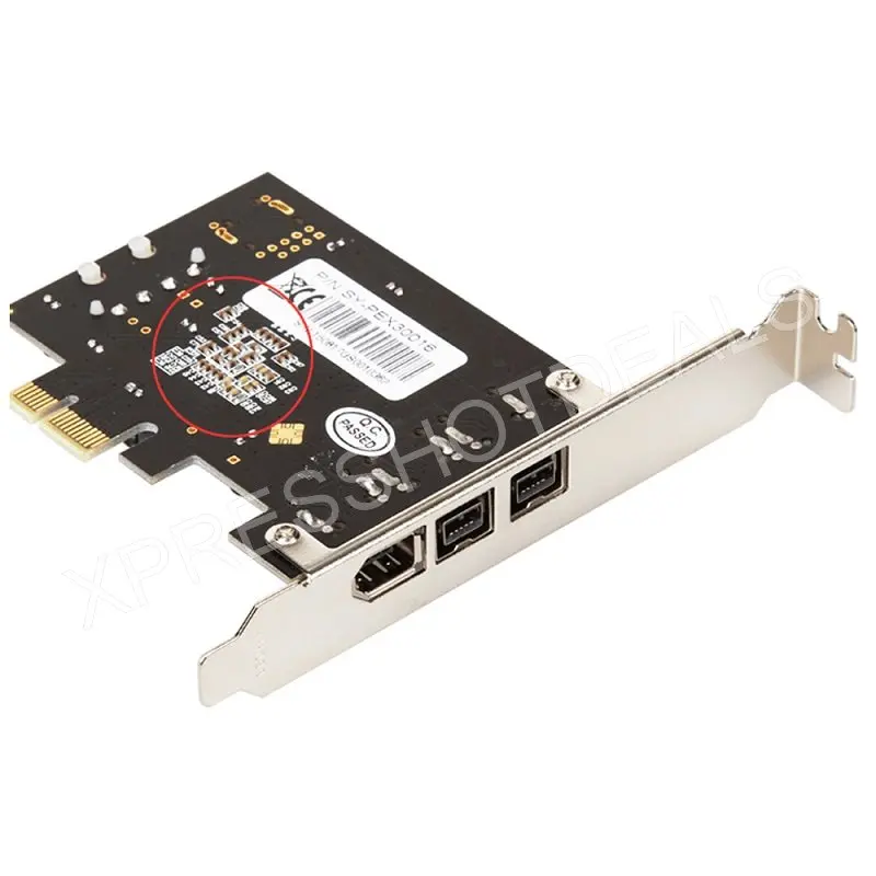 PCIe PCI Express Firewire 800 1394 b/a(2B1A) адаптер карты контроллера TI чипсет