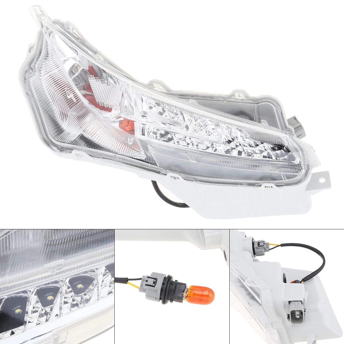 1pcs Fog Light Lamp Right Side Clear Lens with LED Light for Toyota ASV5 2016 USA