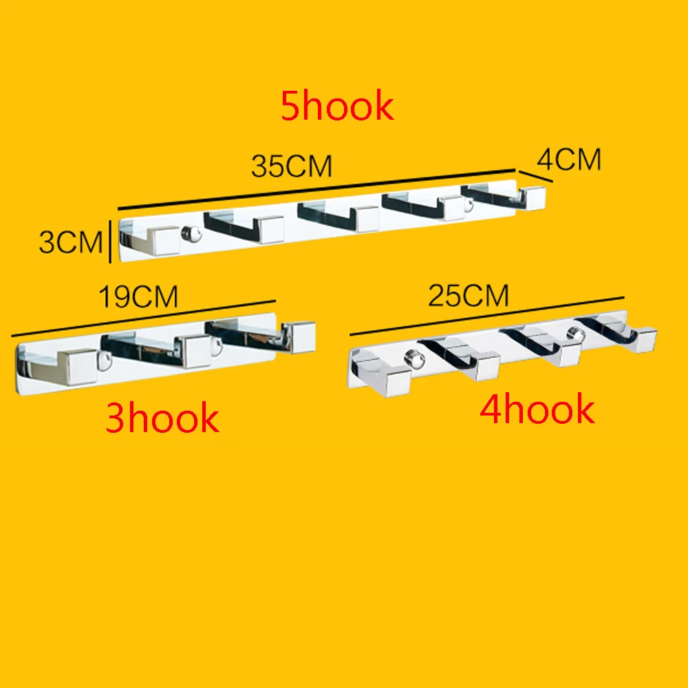 Для ванной комнаты, настенный медь хромированный Держатель для полотенца Вешалка, крючок 3/4/5 крючок № дополнительного оборудования кулон wx7270943