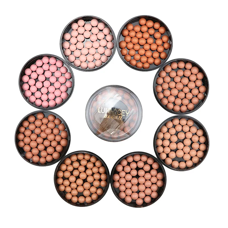 

1PC Face Makeup Matte Blusher Ball 3 In 1 colorete Blush Cosmetics Powder Balls 8 Colors