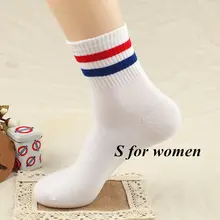  New Design Two Striped  Socks Lovers Women Men Cotton Blue Black  White Mint Green  Meias Calcetines Mujer 
