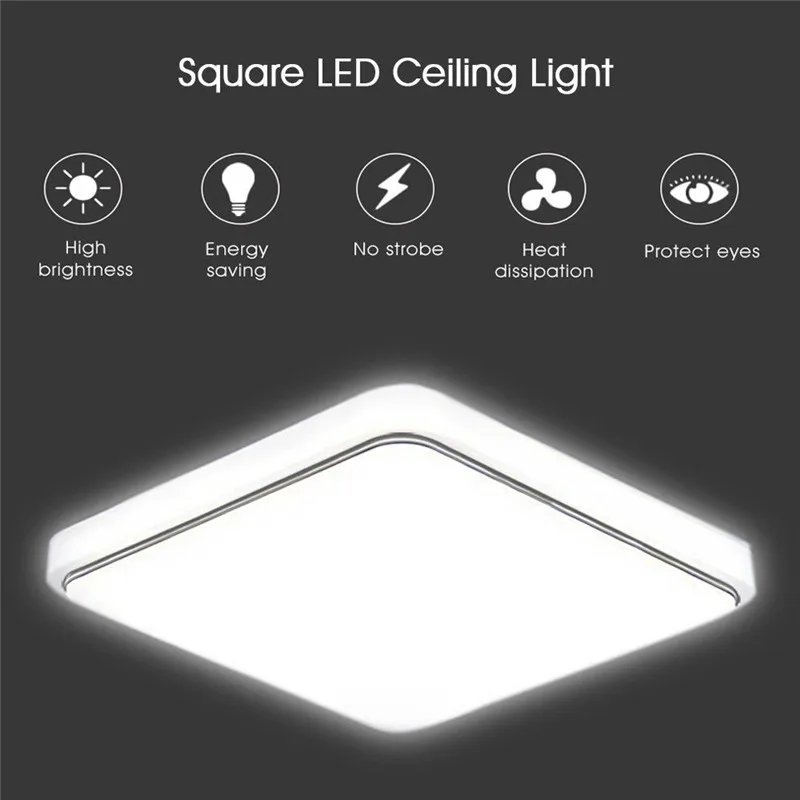 Kaufen 24W 30cm X 30cm Platz Led deckenleuchte Lampe Weiß Licht Unterputz Schlafzimmer Leuchte lampe für Wohnzimmer