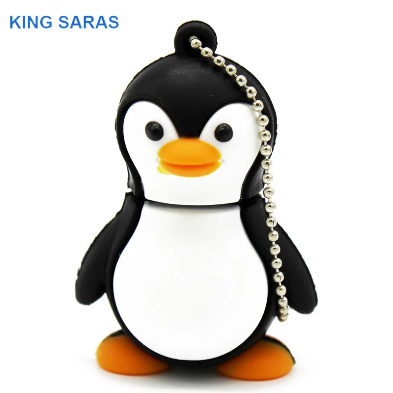 

KING SARAS cartoon cute penguin model usb2.0 4GB 8GB 16GB 32GB 64GB pen drive USB Flash Drive creative usb Stick Pendrive