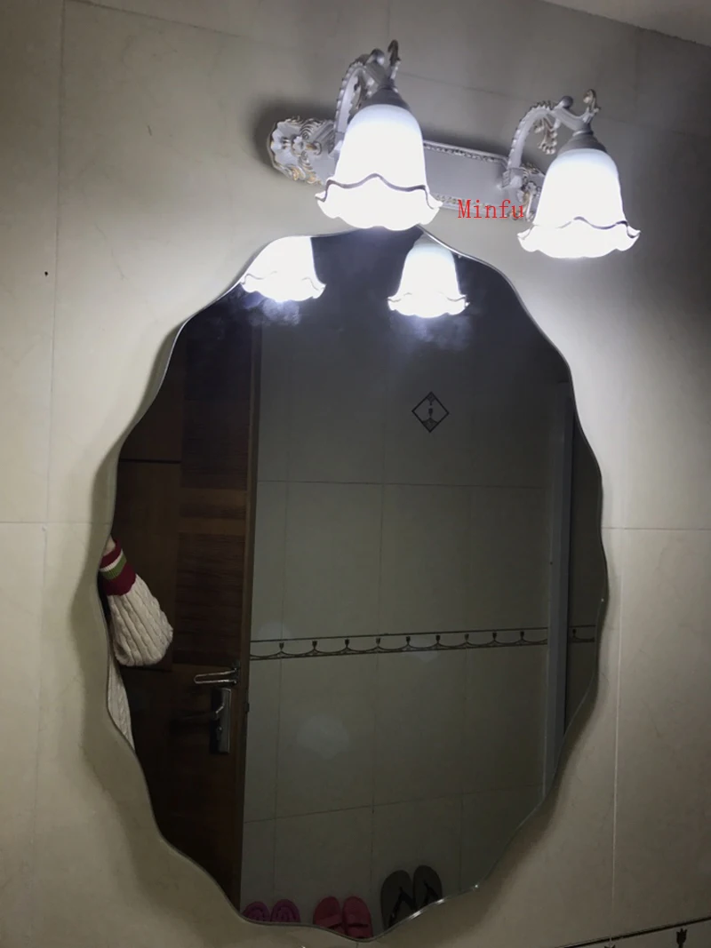 Зеркало спереди свет ванной светодиодный настенный светильник для ванной комнаты зеркало свет комод бра Водонепроницаемый парикмахер огни Винтажные настенные светильники настенная лампа античная бронза