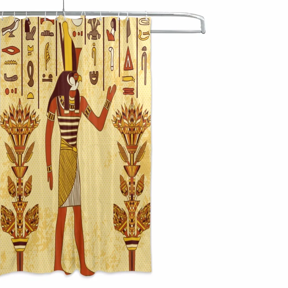 Африканская культура занавеска для душа украшение дома занавеска s для ванной комнаты полиэстер водонепроницаемый занавеска для душа крючки с Фараоном