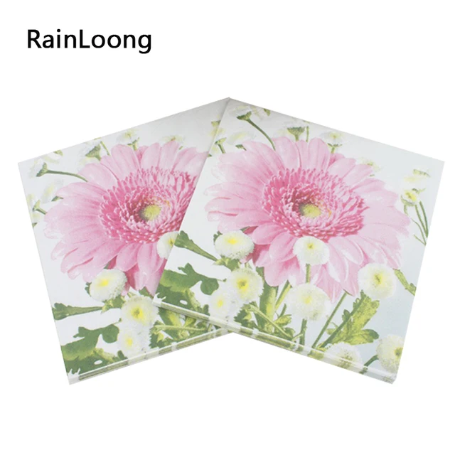 aliexpress com buy rainloong flower printed paper napkin flower print paper napkins