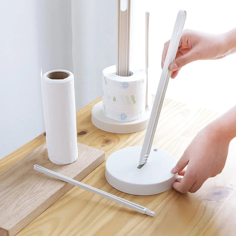 

Vertical Roll Holder Paper Tissue Punch-free Storage Rack Napkin Shelf Desktop Punch Paper Towel Storage Holders for Kitchen