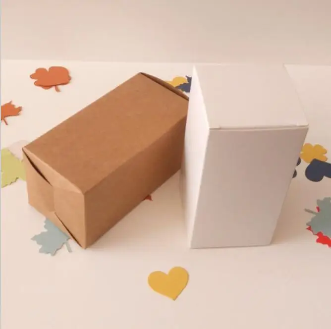 Пустая маленькая коробка из крафт бумаги разных размеров DIY Подарочная складная