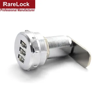 

Rarelock Combination Cam Lock 3 Digit High Quality and New Style Security Lock for Box Cabinet Drawer Door Custom Password c