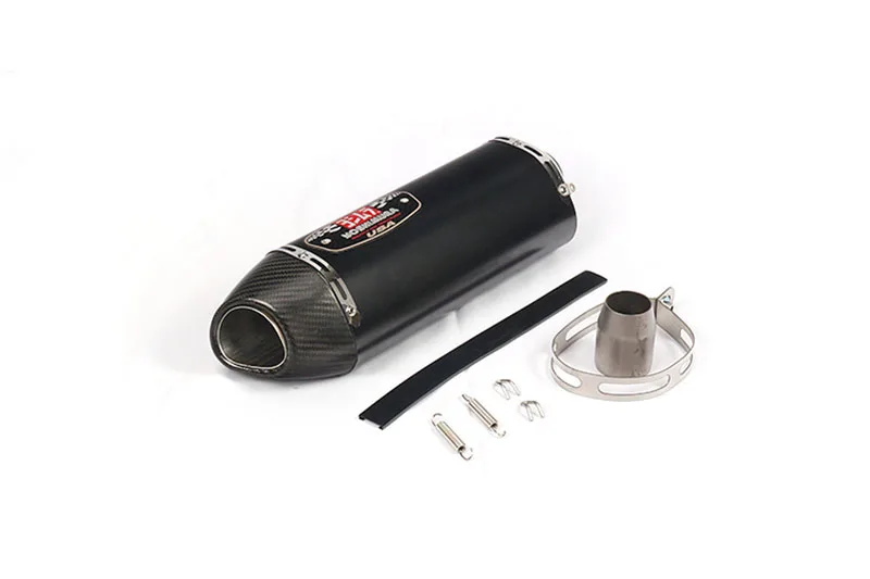 TKOSM 51mm Universal de Escape de la motocicleta R77 de fibra de carbono silenciador de Escape Moto de carreras para CBR650 1000 CB650F GSXR600 750 MT09