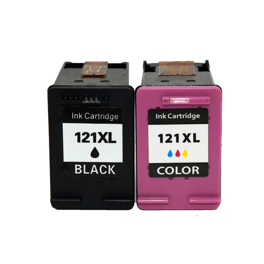 

2pcs ink cartridge for hp 121 xl for hp D2563 F2423 F2483 F2493 F4213 F4275 F4283 F4583 1050 2050 2050s printer hp121 cartridge