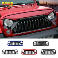 BAWA Racing Grills for Jeep Wrangler JK 2007-2017 ABS Black White Red Blue Front Grille Grills Accessories for Jeep Wrangler jk