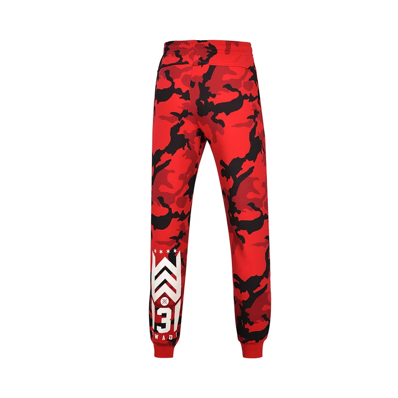 Li Ning мужские спортивные штаны с дышащей подкладкой из 100% хлопка брюки AKLM313