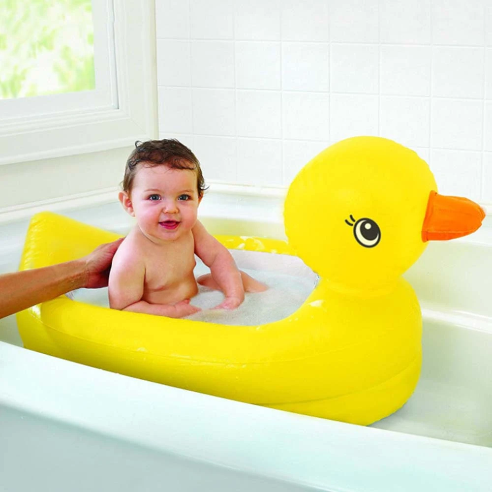 Baignoire Gonflable En Pvc Jaune Pour Bebe Motif Mignon De Canard Jaune Pliable Baignoire De Dessin Anime Pour Enfant Aliexpress
