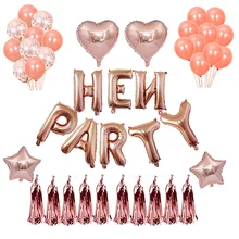 Rose Gold Hen Party letter balloon Bachelorette Party Decoration Willy Balloon Hen Night Party Balloon hen s pens