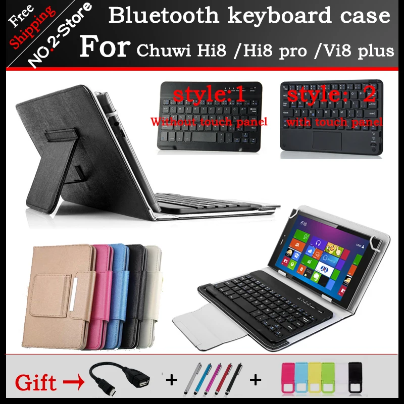 Универсальный случай клавиатуры Bluetooth для Chuwi hi8pro 8 дюймов Планшеты, с сенсорной панели клавиатура чехол для hi8 vi8plus Бесплатная доставка + 3
