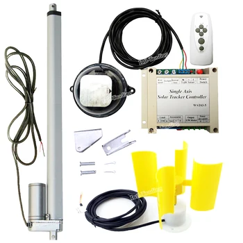 

330lbs 12V 18" 12V DC Motor Linear Actuator &Controller &Light Sensor &Remote &Wind Speed Sensor DIY Solar Tracking Sun Tracker