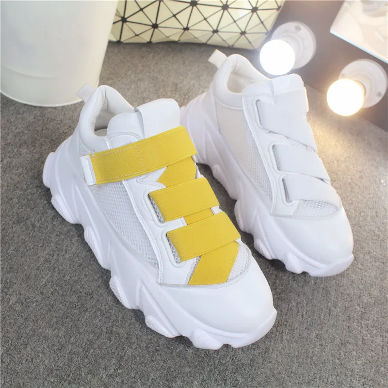 COOTELILI Spring Women Sneakers Breathable Women Flat Platform Shoes Woman Casual Creepers Women Shoes