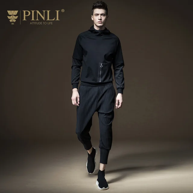 2018 Jogger Pinli New Arrival Fashion Midweight Mid Products Made In The Autumn Of Men’s Slim Fold Upon Nine Pants B173117081