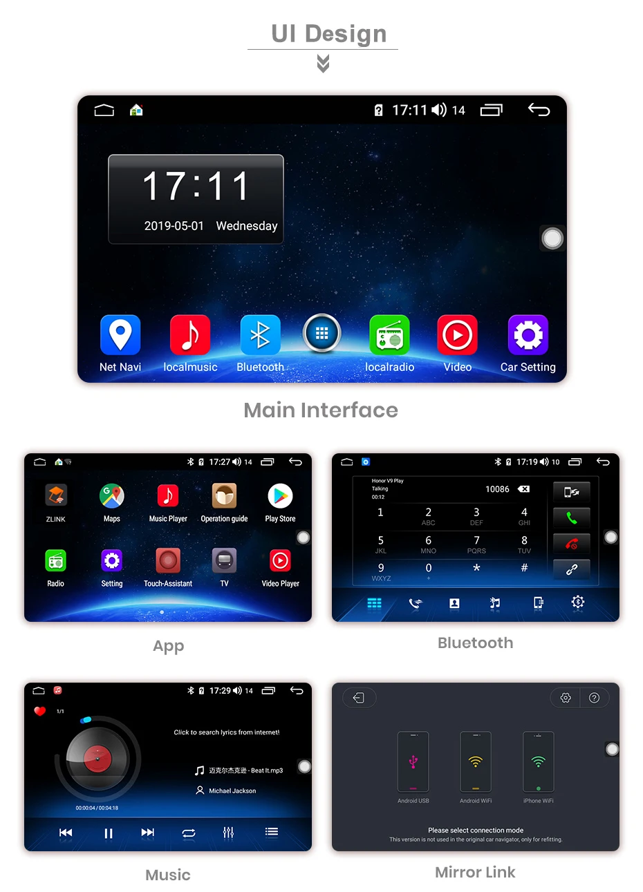 Best AWESAFE 2Din Headunit Android 8.1 4+64G CarPlay Radio Cassette Audio Multimedia Player For Mitsubishi Outlander xl 2 2005-2011 18