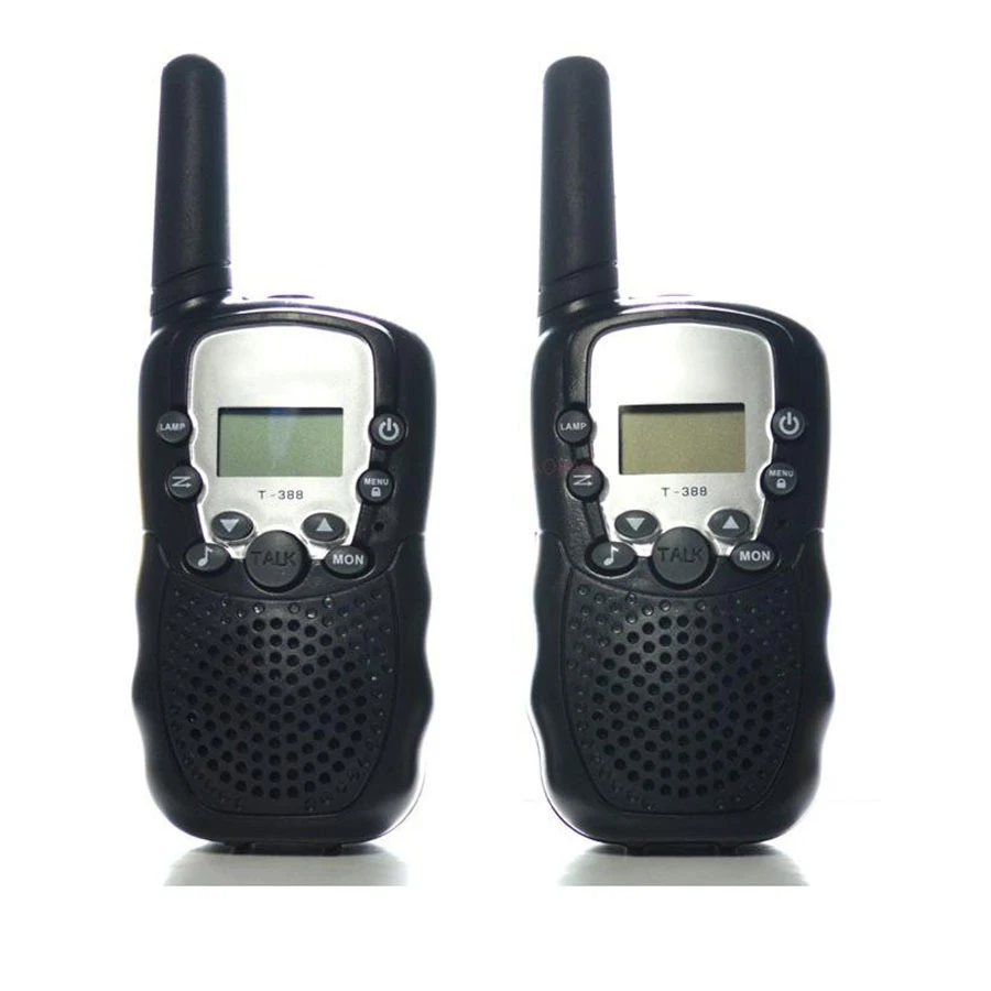 1 шт. T-388 Walkie Talkie Игрушки для детей 0,5 Вт 22CH ЖК-дисплей двухсторонний детский радио домофон для детей день рождения Рождественский подарок - Цвет: Черный