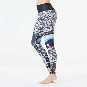 

2018 flower Owl 3D Printed Yoga Pants Women High Waist Tight Fitness Slim Fine trousers