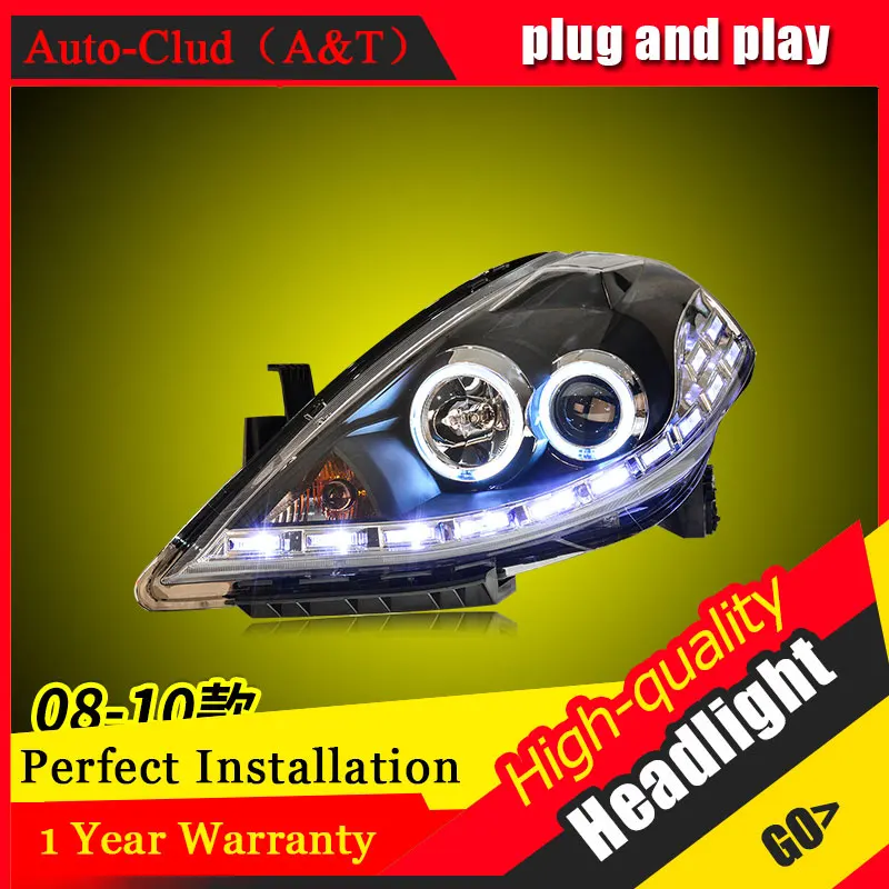 Автоматический Clud автомобильный Стайлинг для Nissan TIIDA фары 2008 2010 головной лампы