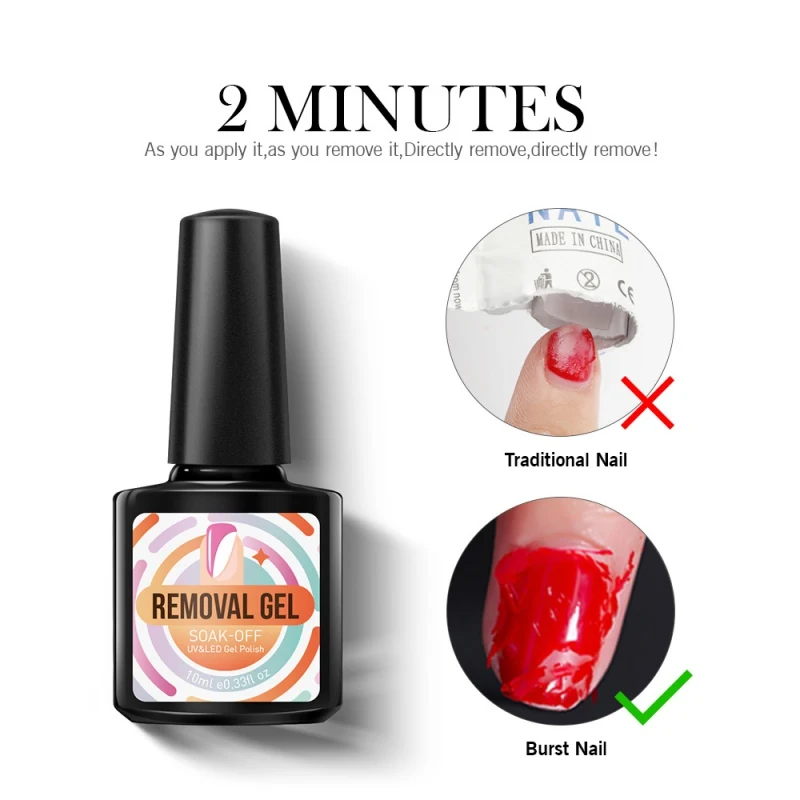 

Magic Burst Gel Nail Polish Degreaser Liquid Nonstimulation Quickly Remove Cleaner Nail UV Gel Remove Sticky Layer Manicure Tool