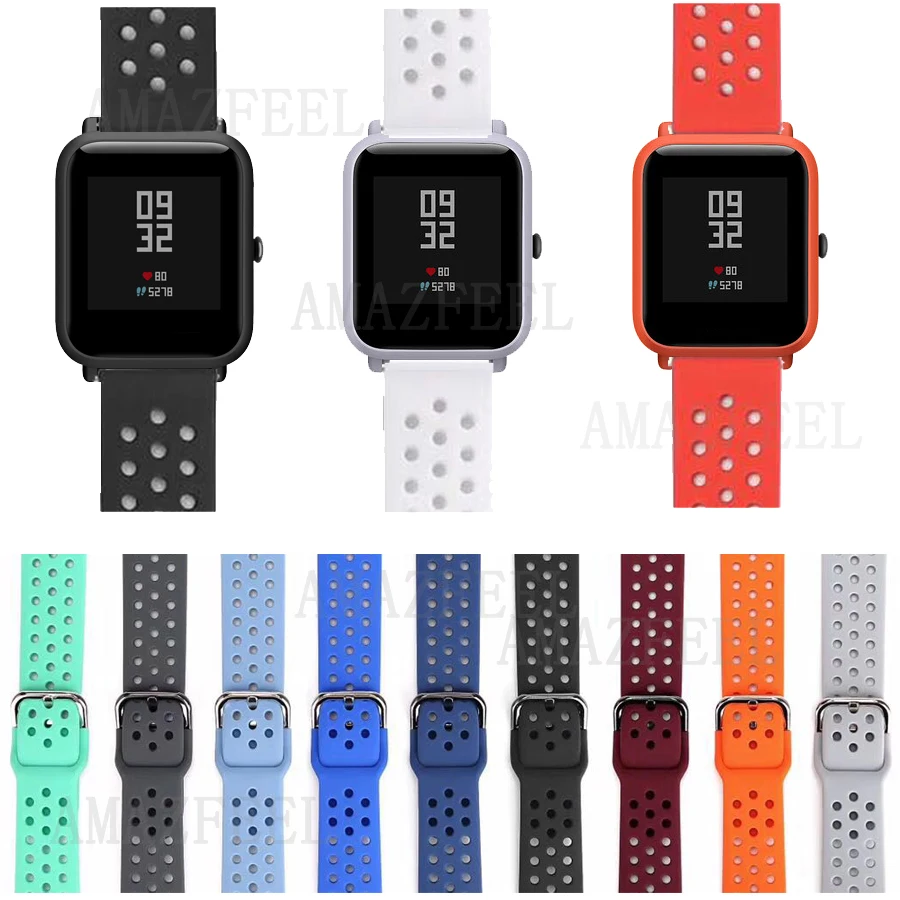 Силиконовый ремешок для Huami Amazfit Bip ремешок для часов Garmin Forerunner 645 245 Vivoactive 3 Vivomove hr ремешок 20 мм