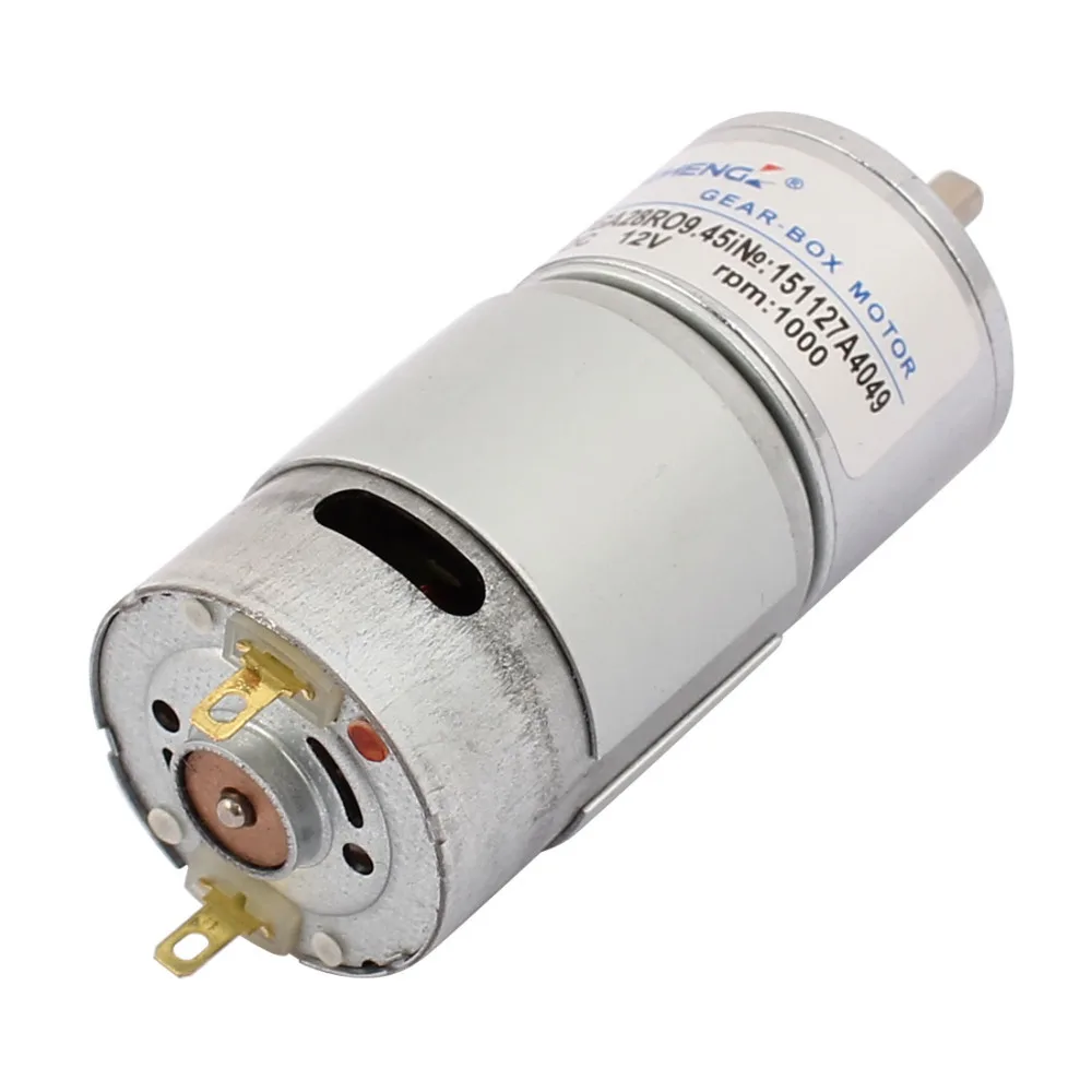 

UXCELL(R) High Quality 1Pcs 1000RPM DC 12V 9.45i High Torque Permanent Magnetic DC Gear Motor